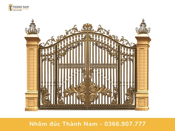 Cổng nhôm đúc có giá từ 6.000.000 - 10.000.000 VNĐ/m2, tùy thuộc vào thiết kế thoáng/kín, và kích thước thực tế.