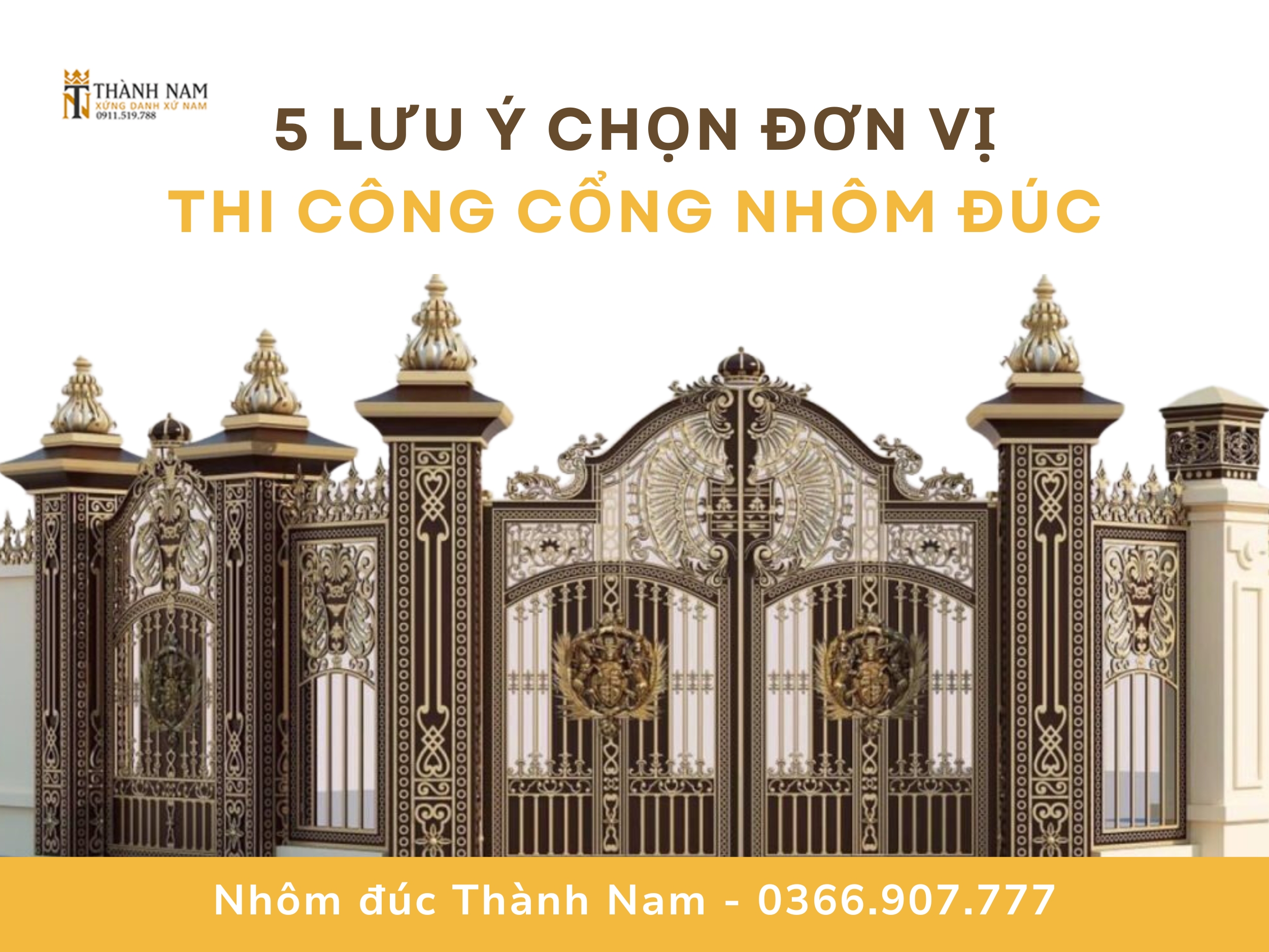 5 lưu ý chọn nhà sản xuất cổng nhôm đúc & gợi ý đơn vị uy tín