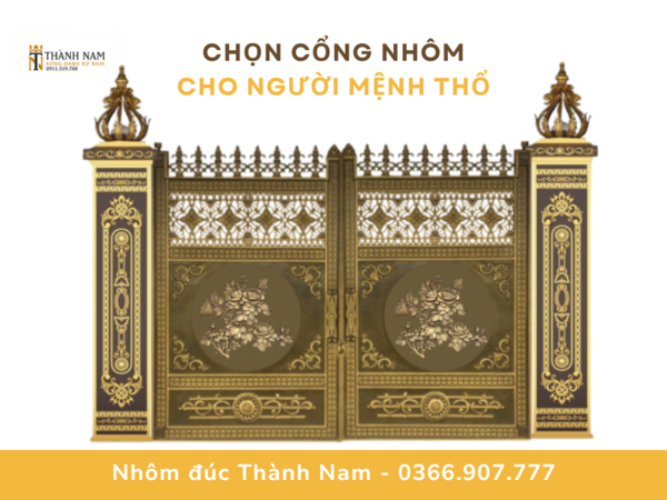 chọn cổng nhôm cho người mệnh thổ