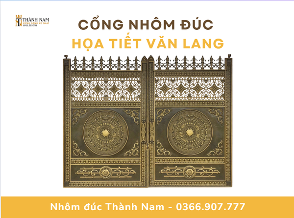 hoạ tiết văn lang cổng nhôm đúc
