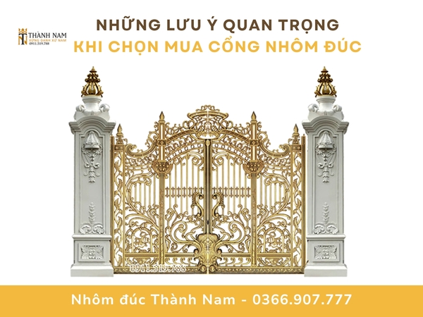 lưu ý chọn mua cổng nhôm đúc
