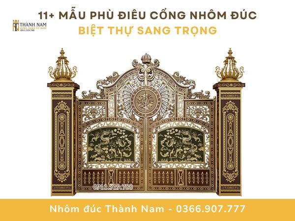 mẫu phù điêu cổng nhôm đúc biệt thự